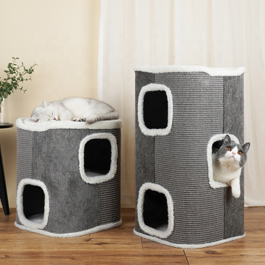 Luxe Krabton Grijs met 3 verdiepingen - 35x35x85