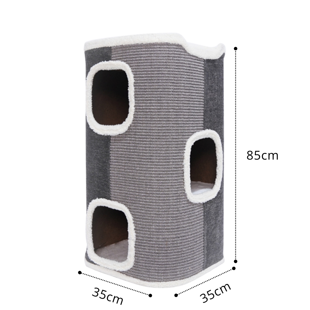 Luxe Krabton Grijs met 3 verdiepingen - 35x35x85