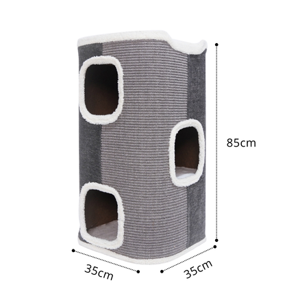 Luxe Krabton Grijs met 3 verdiepingen - 35x35x85