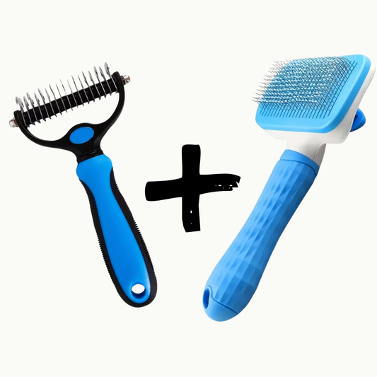 2 in 1 Voordeel Set - Ondervachtkam en Dierenborstel